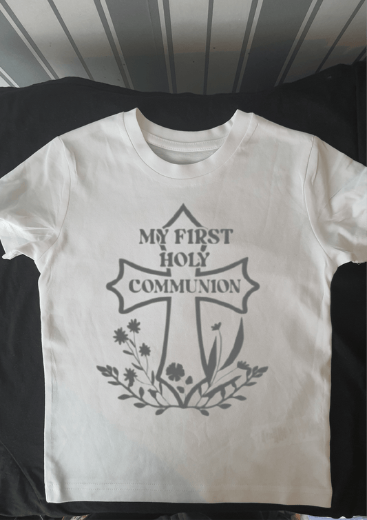 My First Holy Communion Shirt - Personalized Keepsake Gift Reasoning: - Phimedil Designs